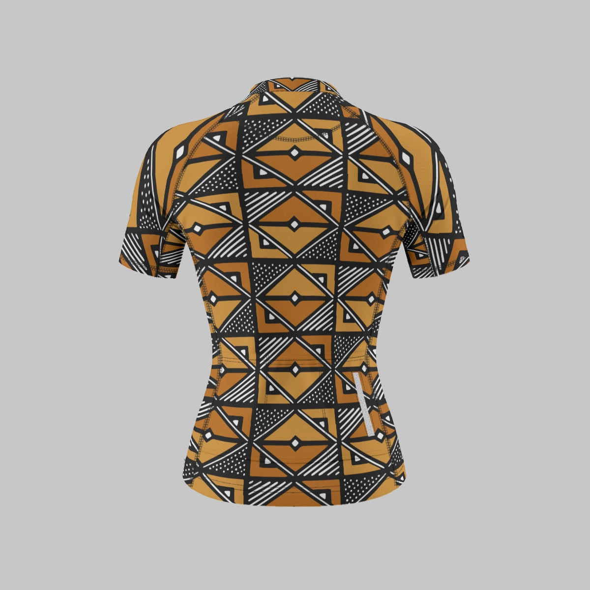 "Africa" Print Women's Anti-Slip Raglan Cycling Jersey With Short Sleeve Secondary image