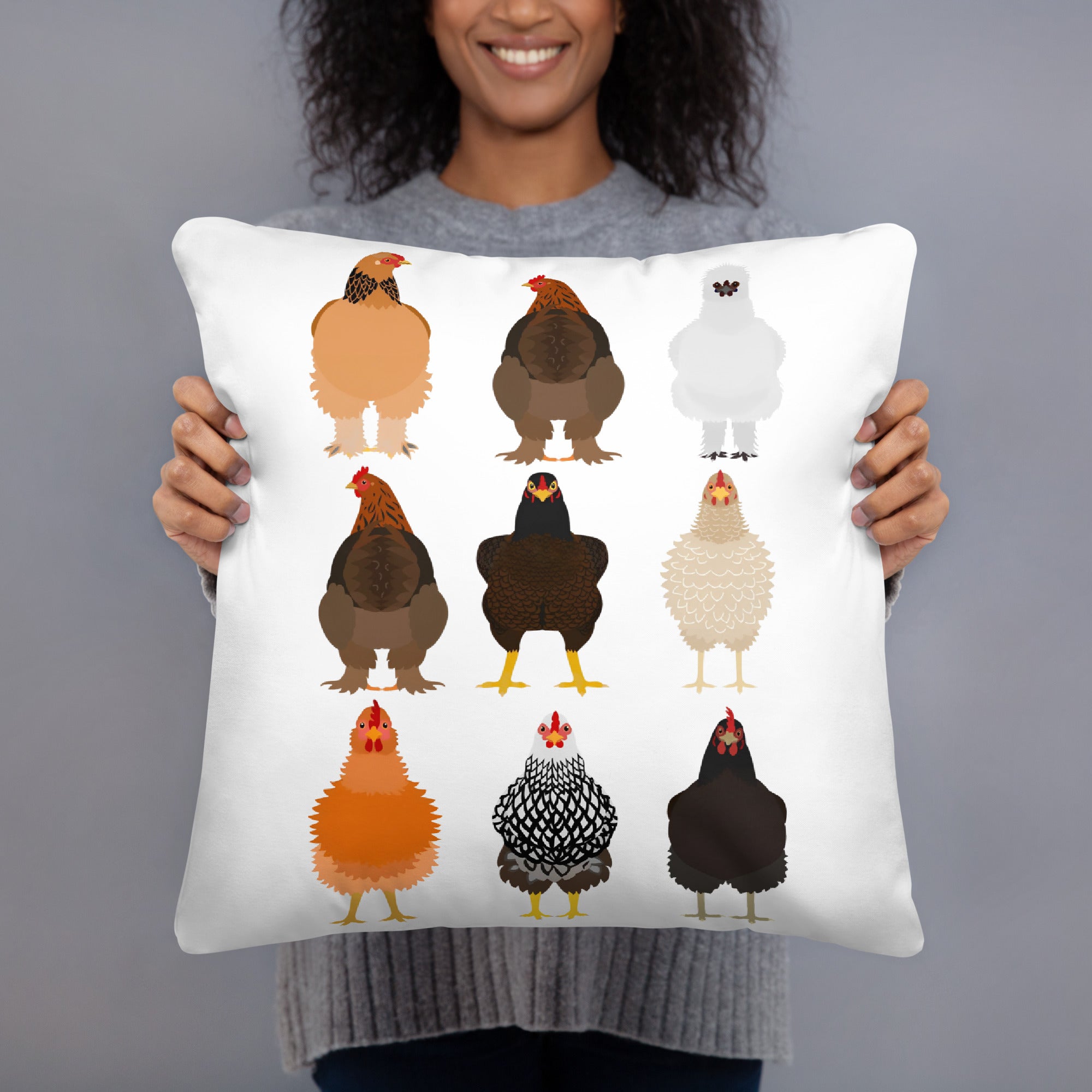 Hen Pecked Throw Pillow Secondary image