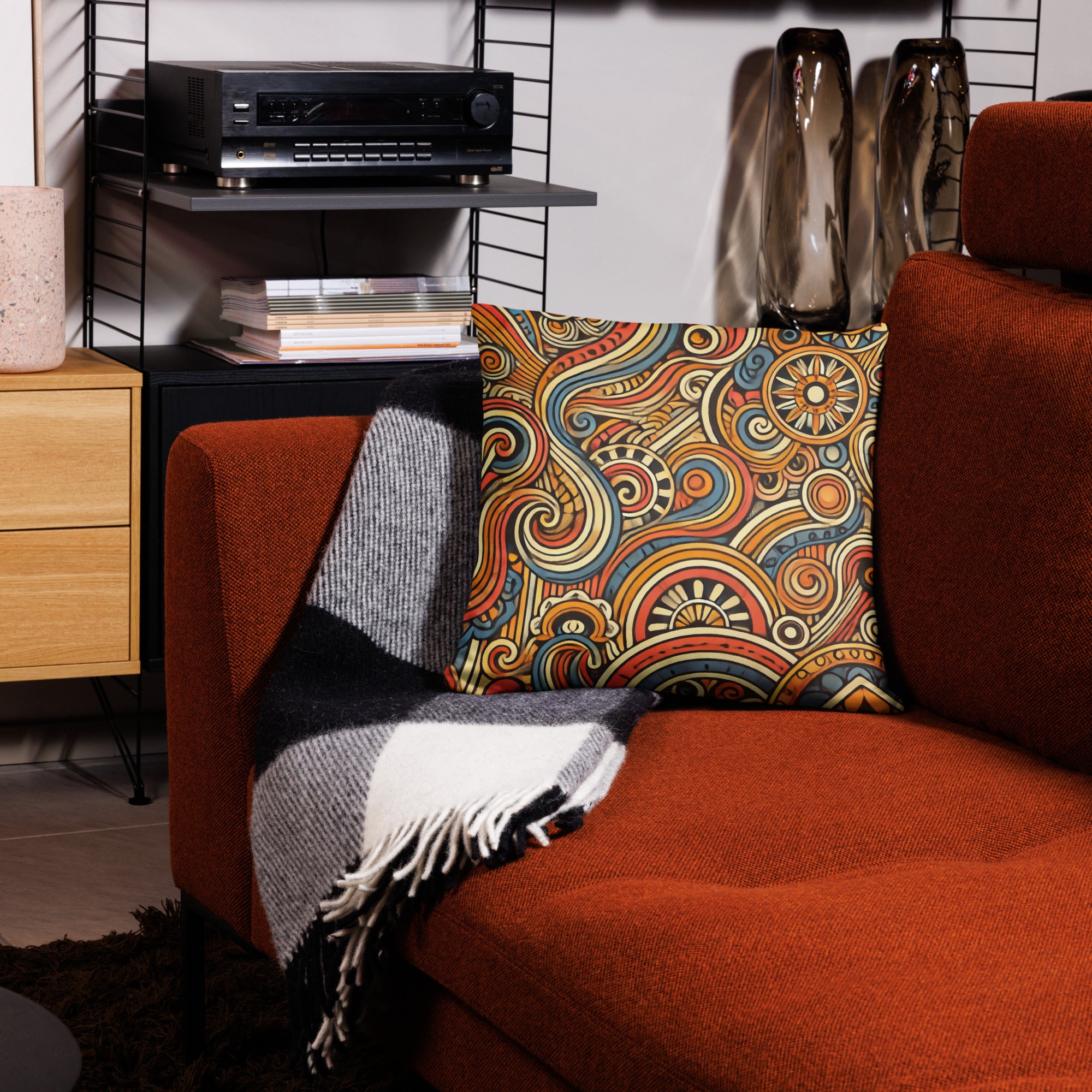 "Retro" Print Pillows Secondary image