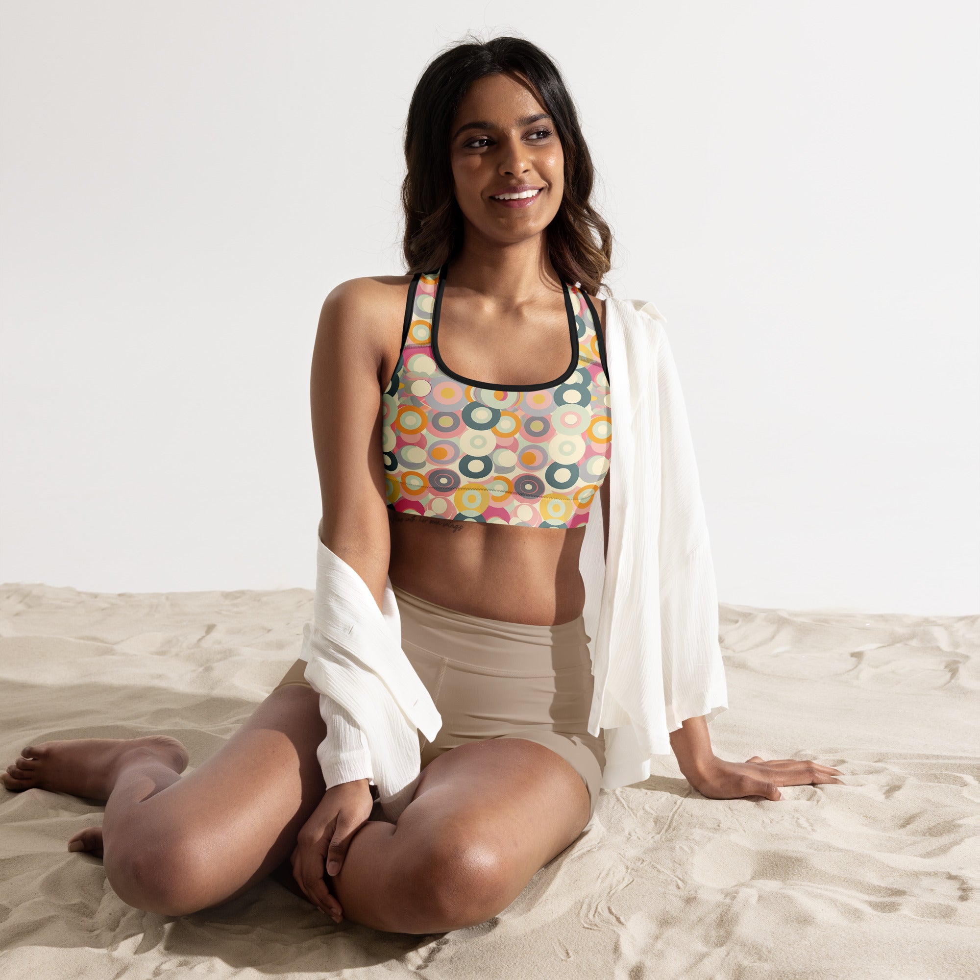 "Circles" Padded Sports Bra Secondary image