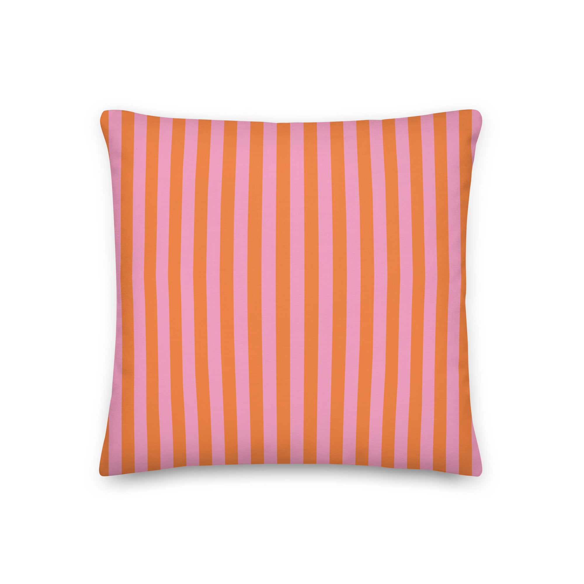 Orange & Pink Stripe Print Pillows Secondary image
