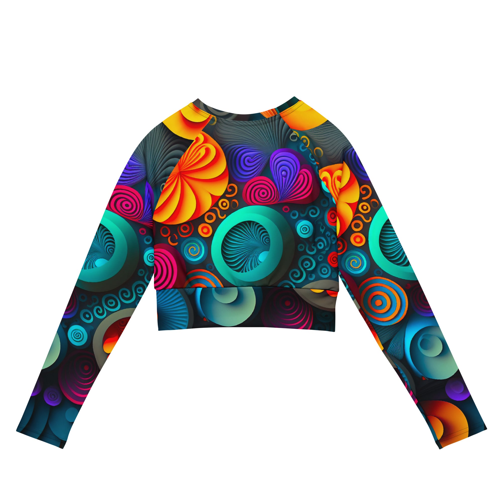 "Bright" Recycled Long-sleeve Crop Top Secondary image