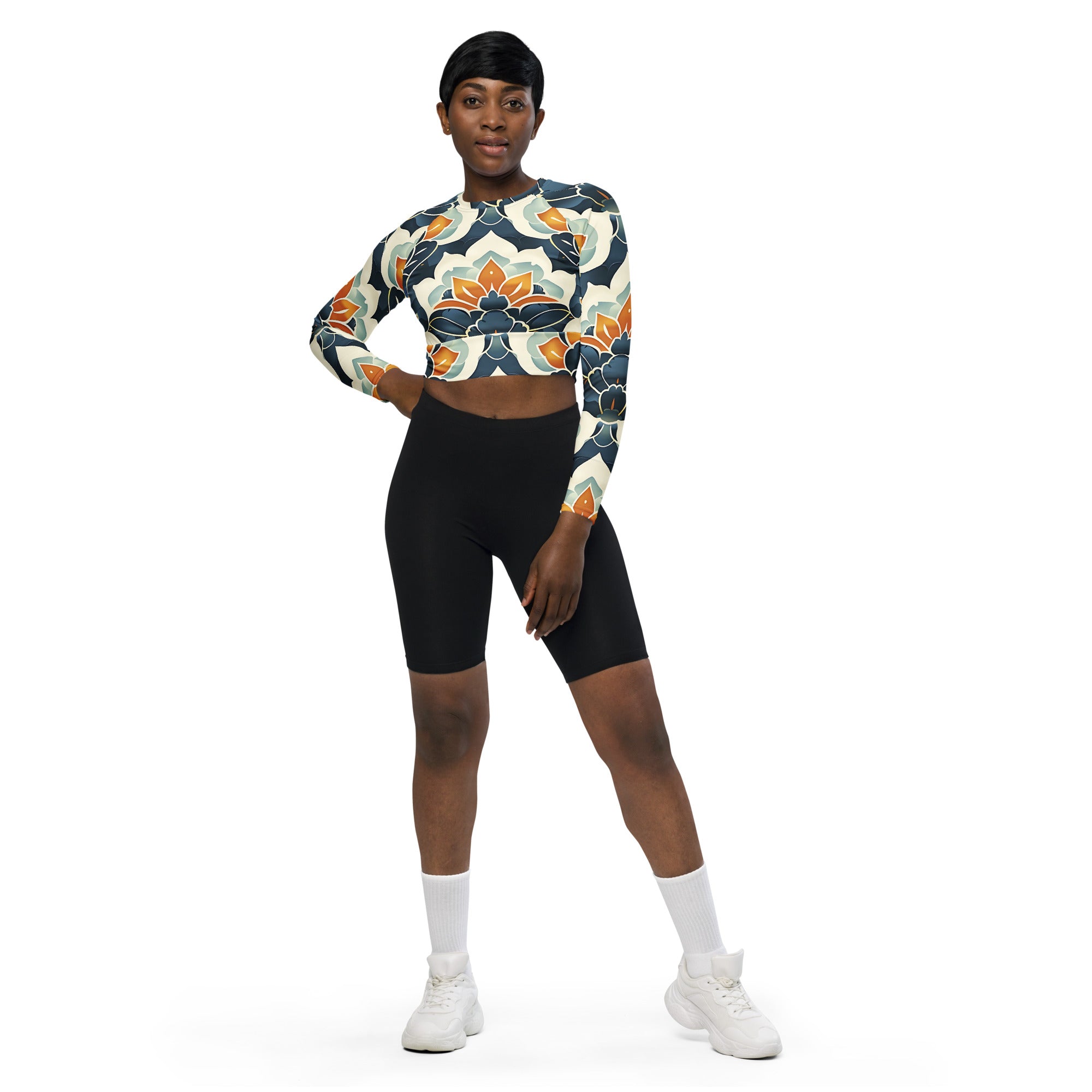 "Lotus" Long-Sleeve Crop Top Secondary image