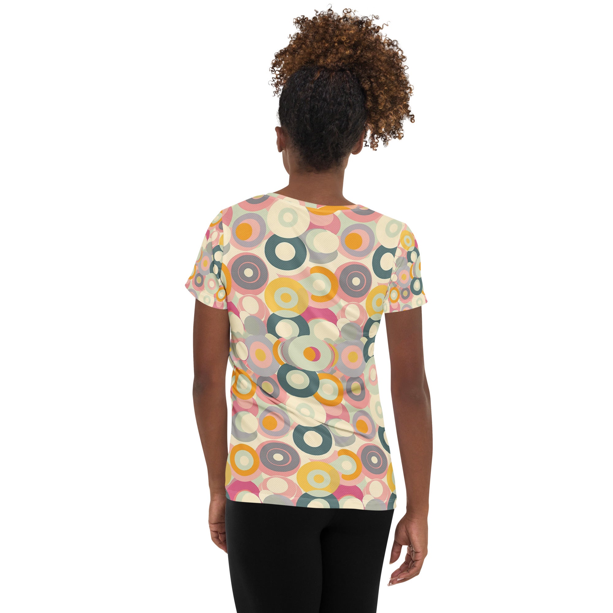 "Circles" Women's Athletic T-Shirt Secondary image
